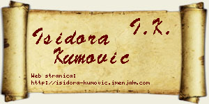 Isidora Kumović vizit kartica